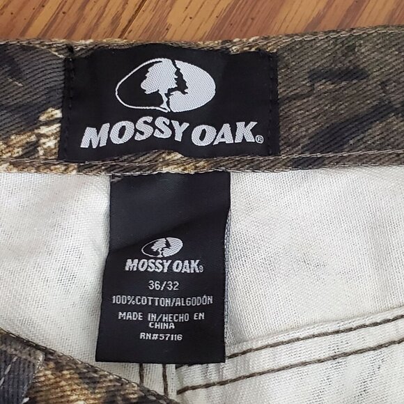 Mossy Oak Mens Camo 5-Pocket Pants 36/32 Break-Up Country Print 100% Cotton Dura - Picture 4 of 11